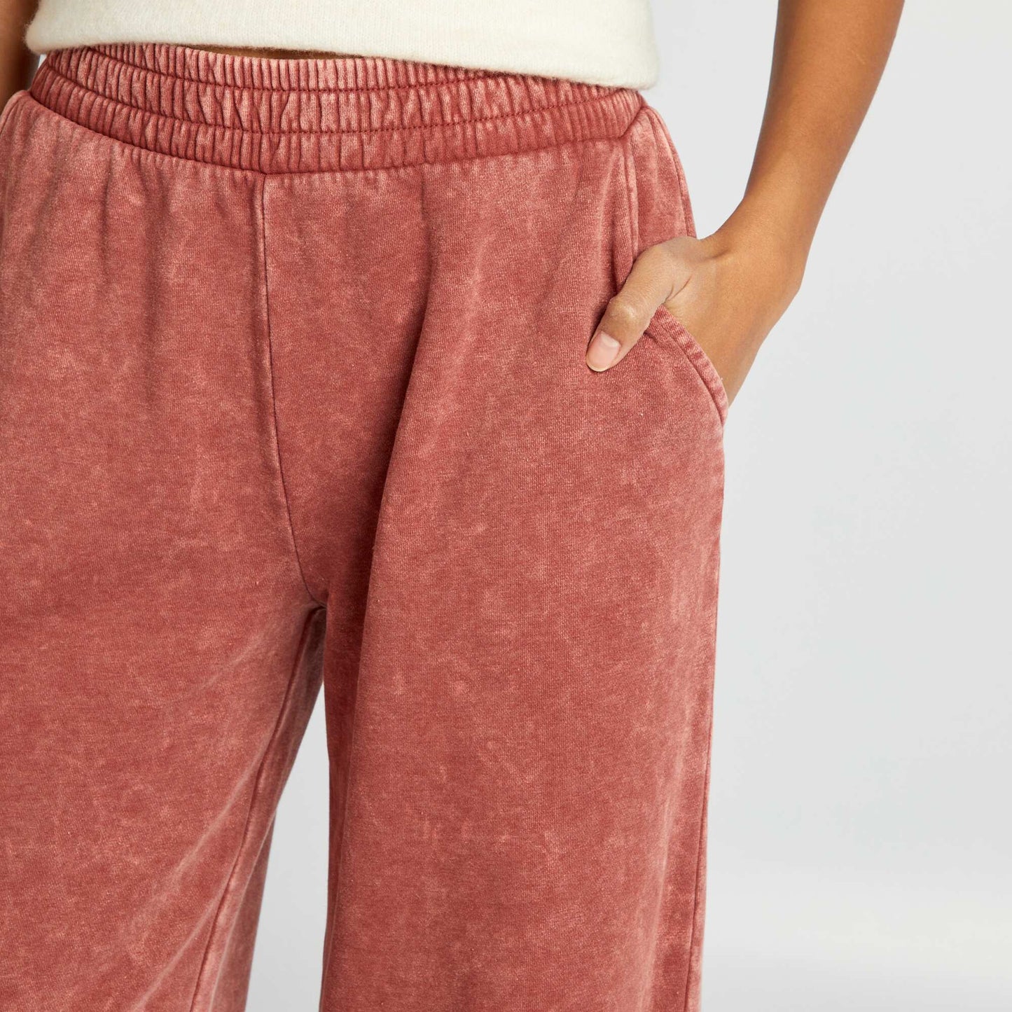 Faded effect joggers RED
