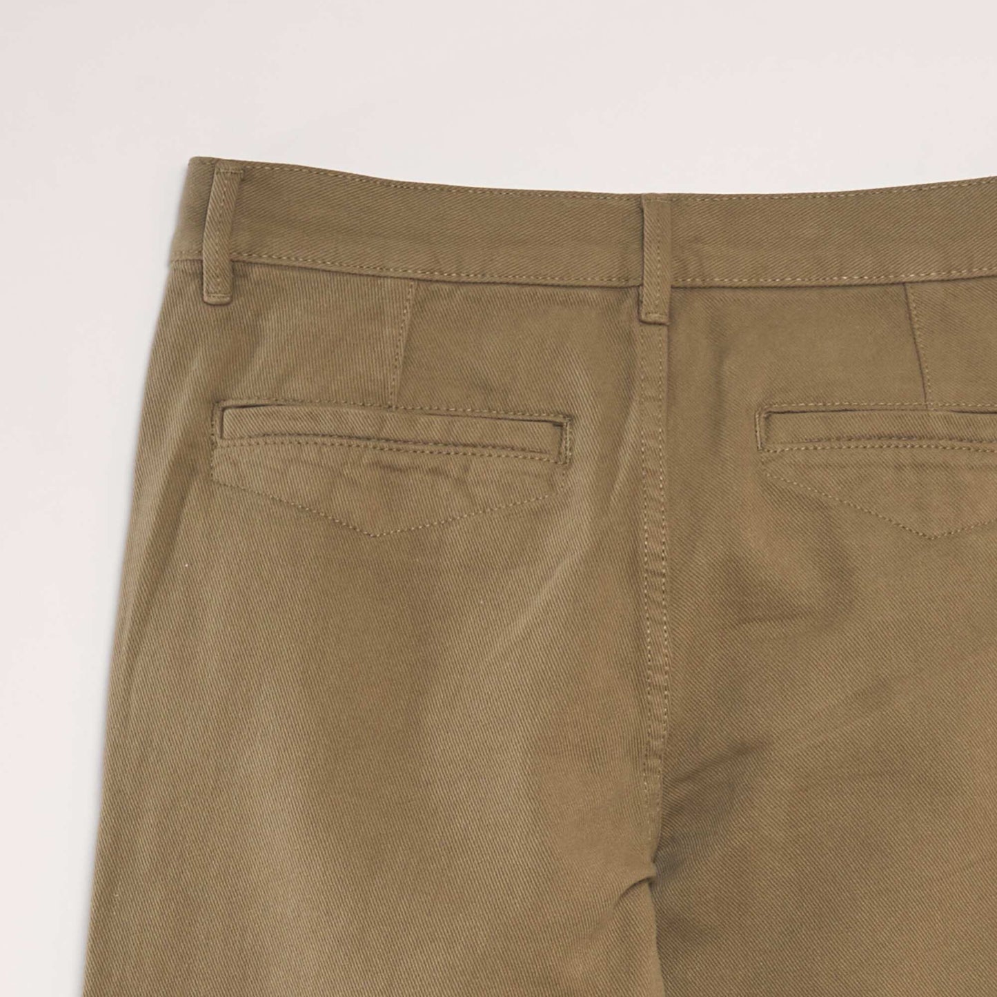 Straight-leg cotton trousers GREEN