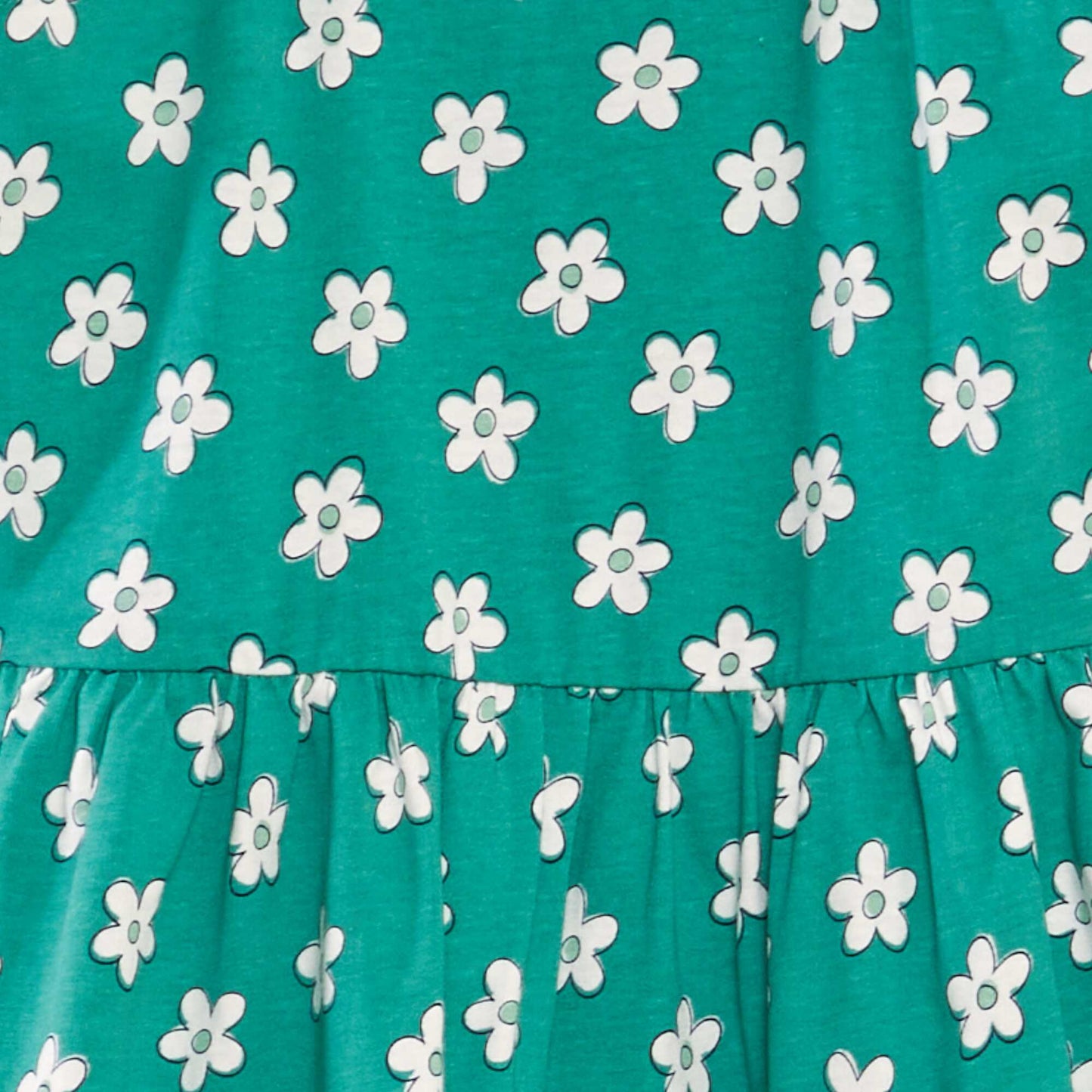 فستان مطبوع خفيف الوزن أخضر