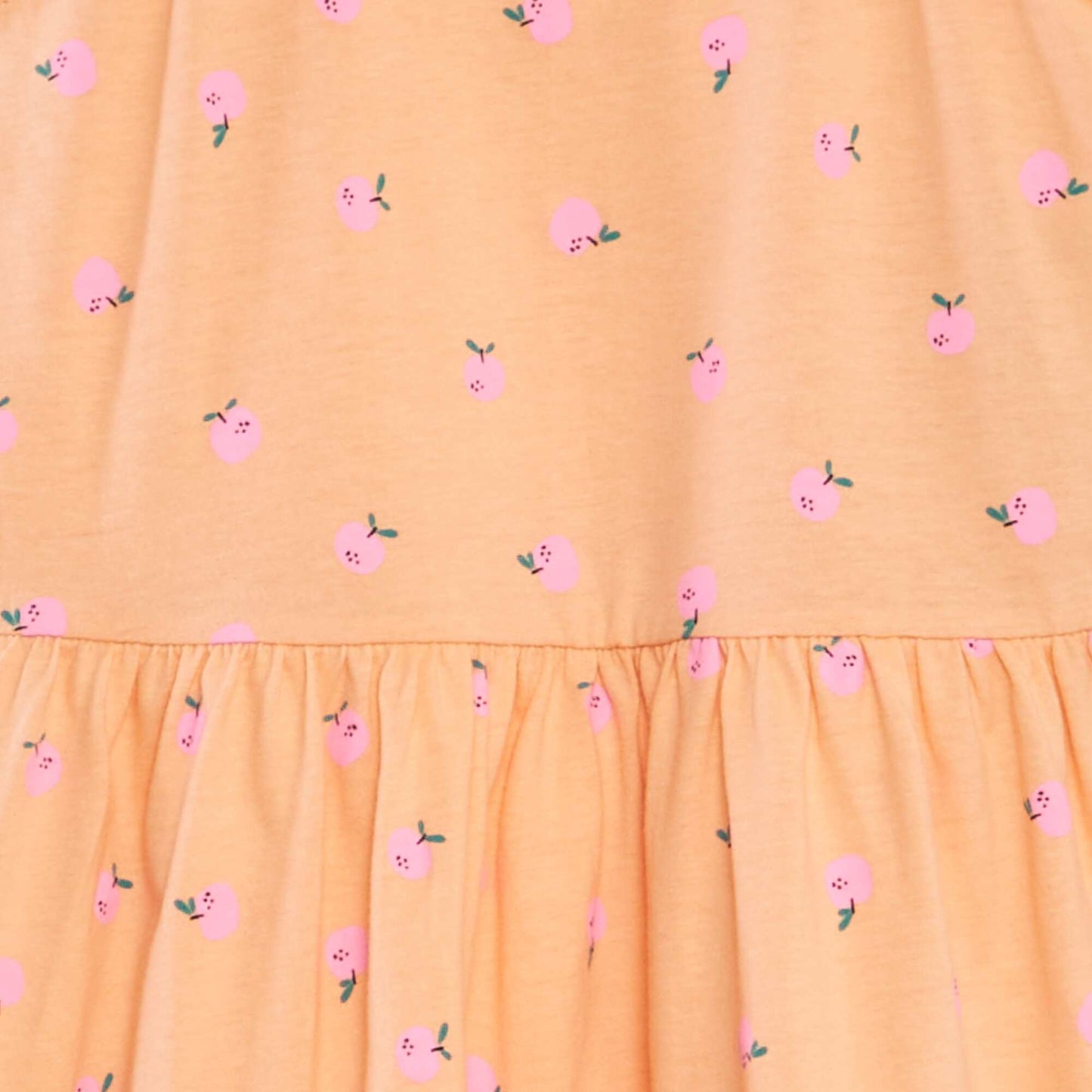 فستان مطبوع خفيف الوزن برتقالي