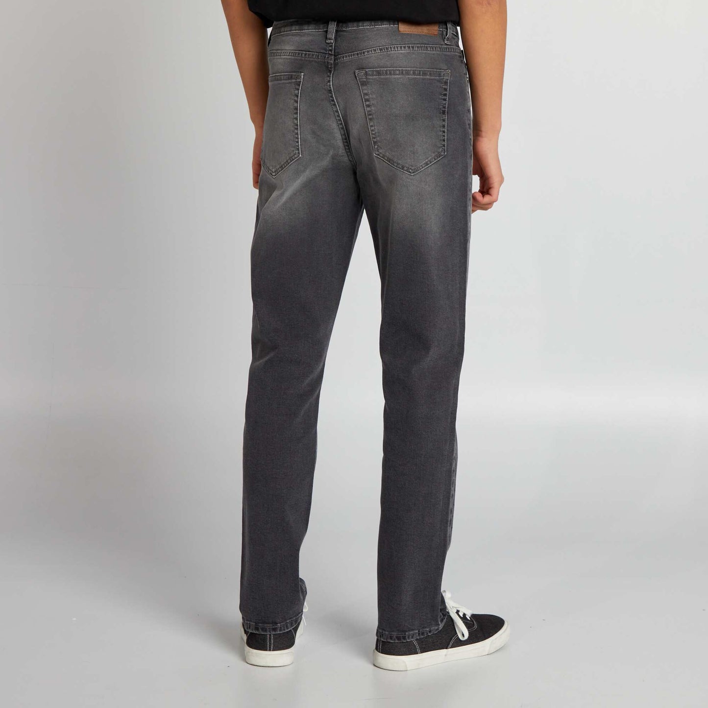 Slim-fit 5-pocket denim trousers GREY