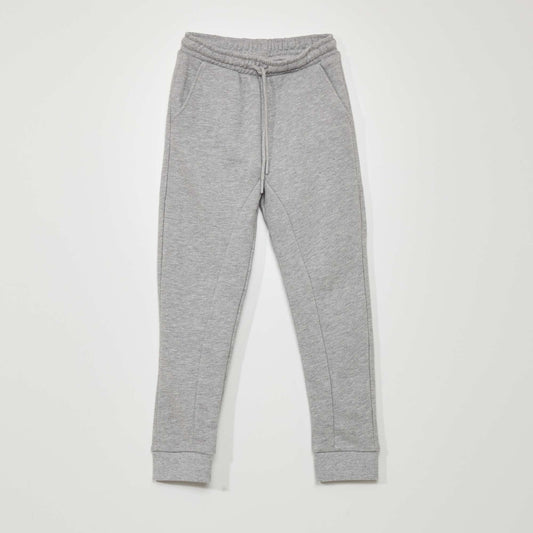 French terry joggers with seaming GREY