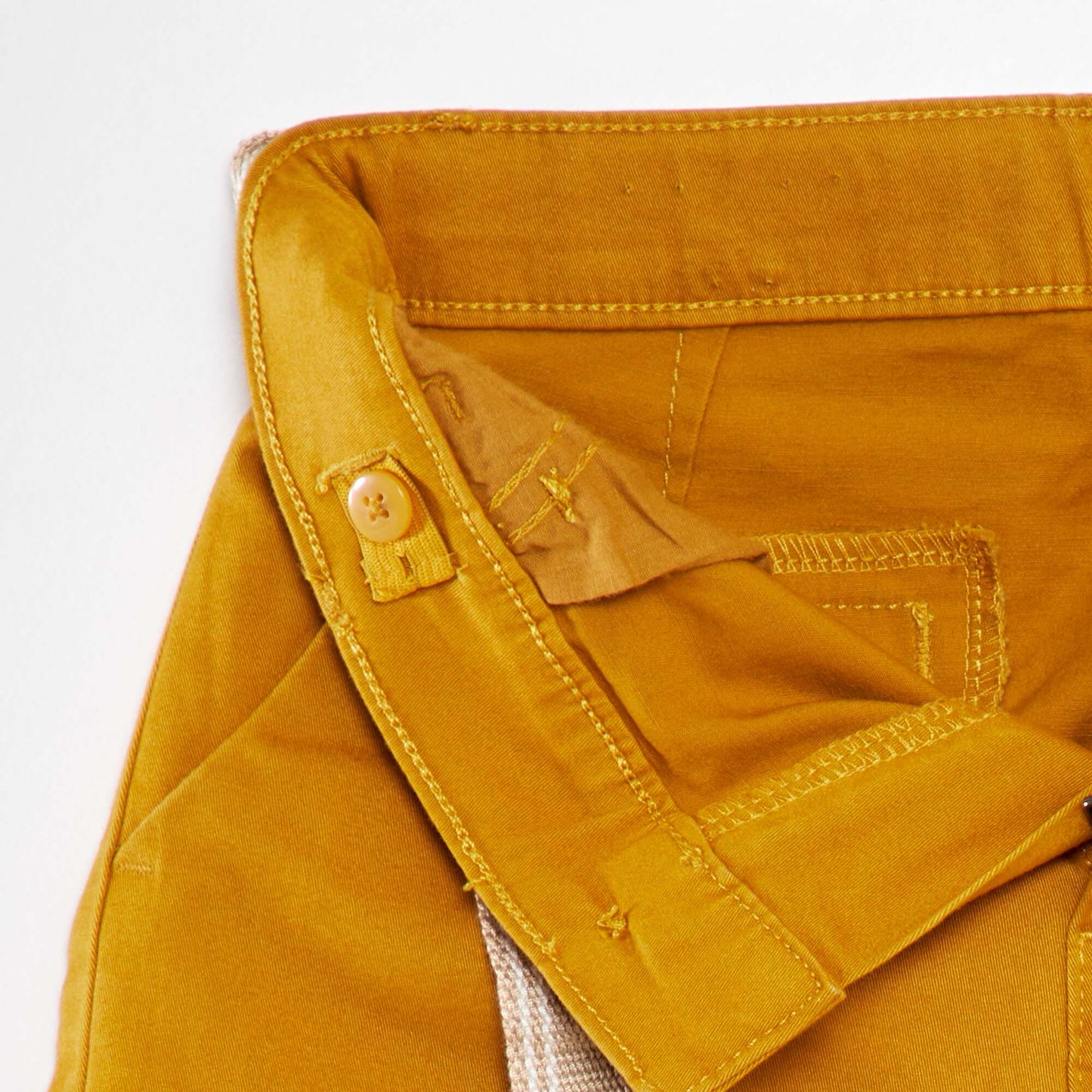 Twill trousers with belt YELLOW