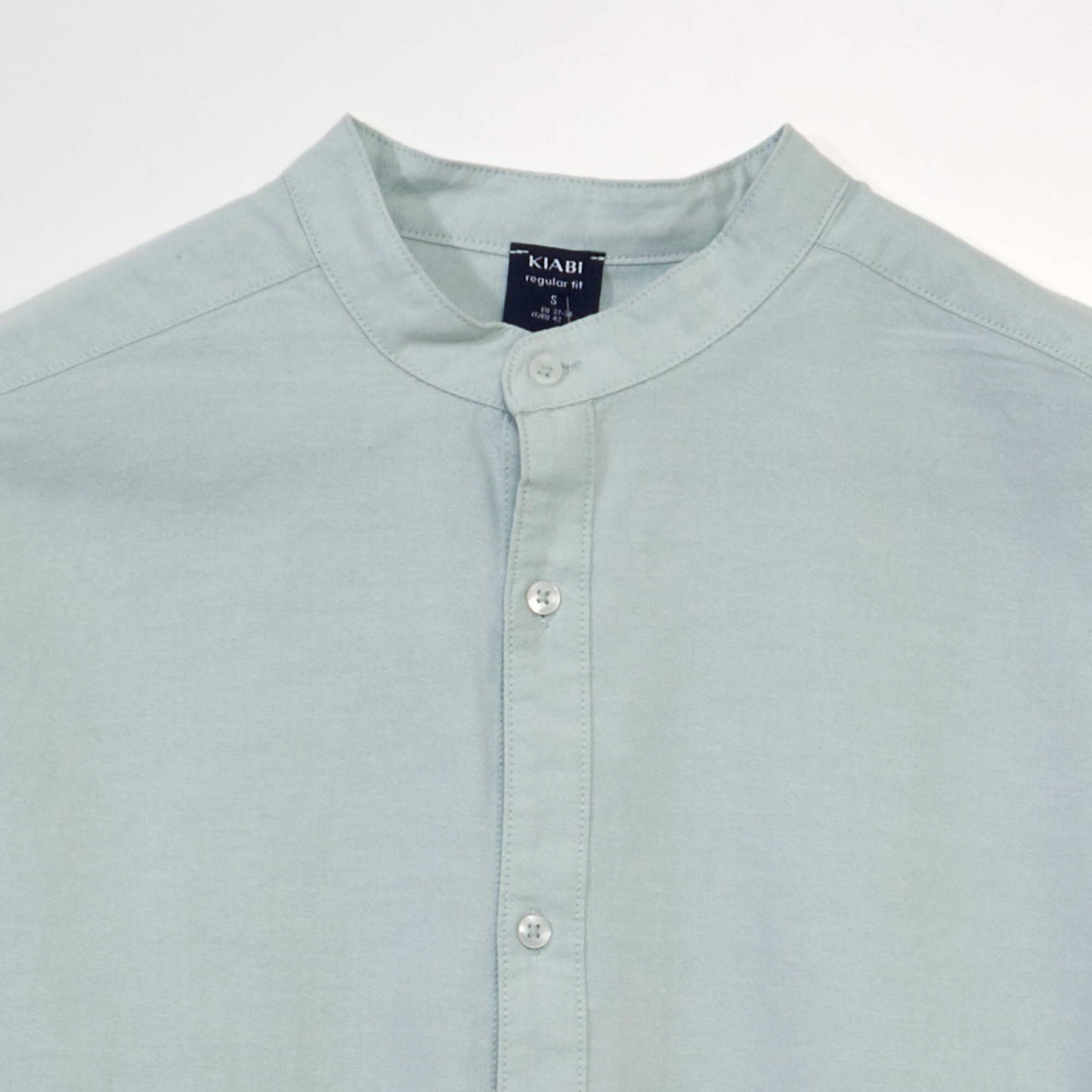 Oxford shirt with mandarin collar BLUE