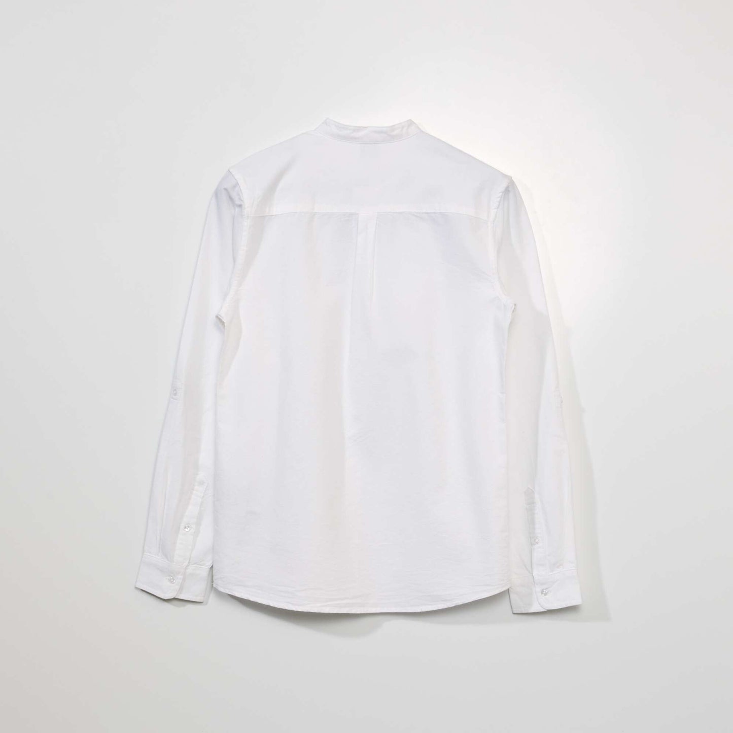 Oxford shirt with mandarin collar WHITE