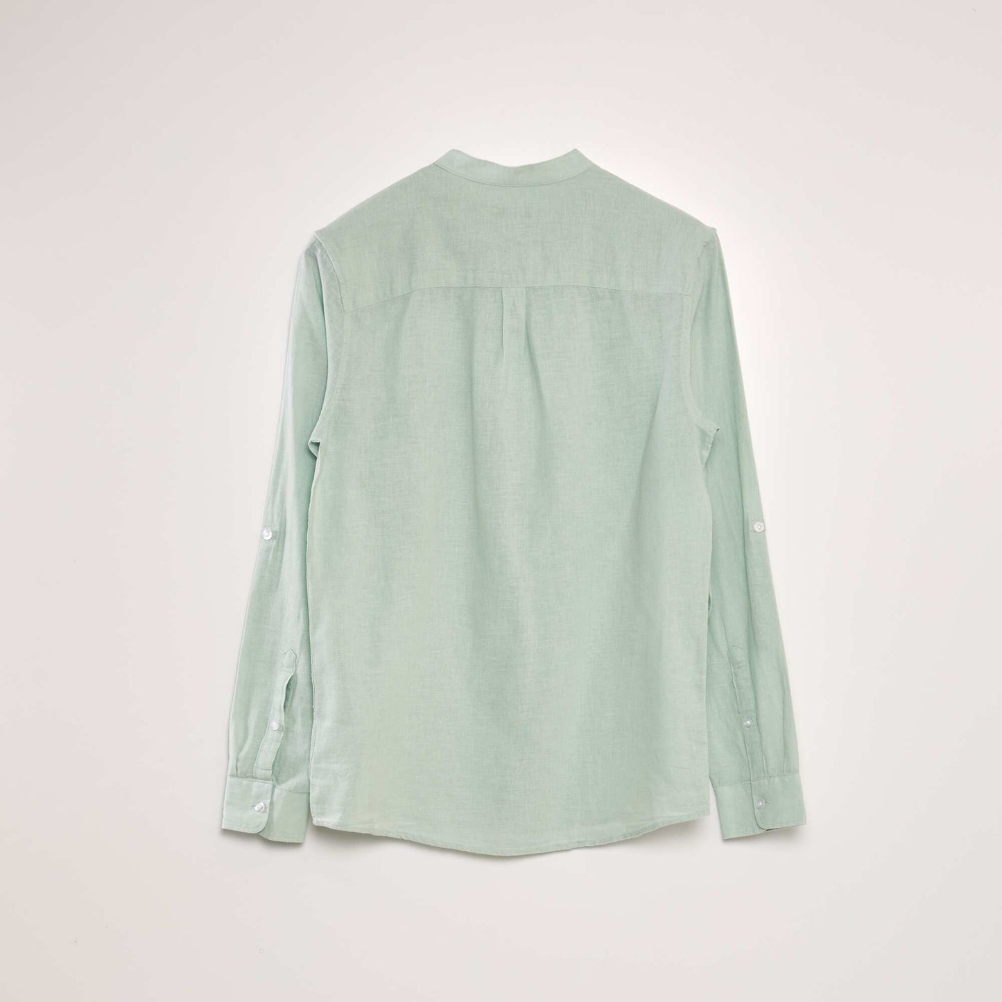 قميص بياقة ماندارين أزرق