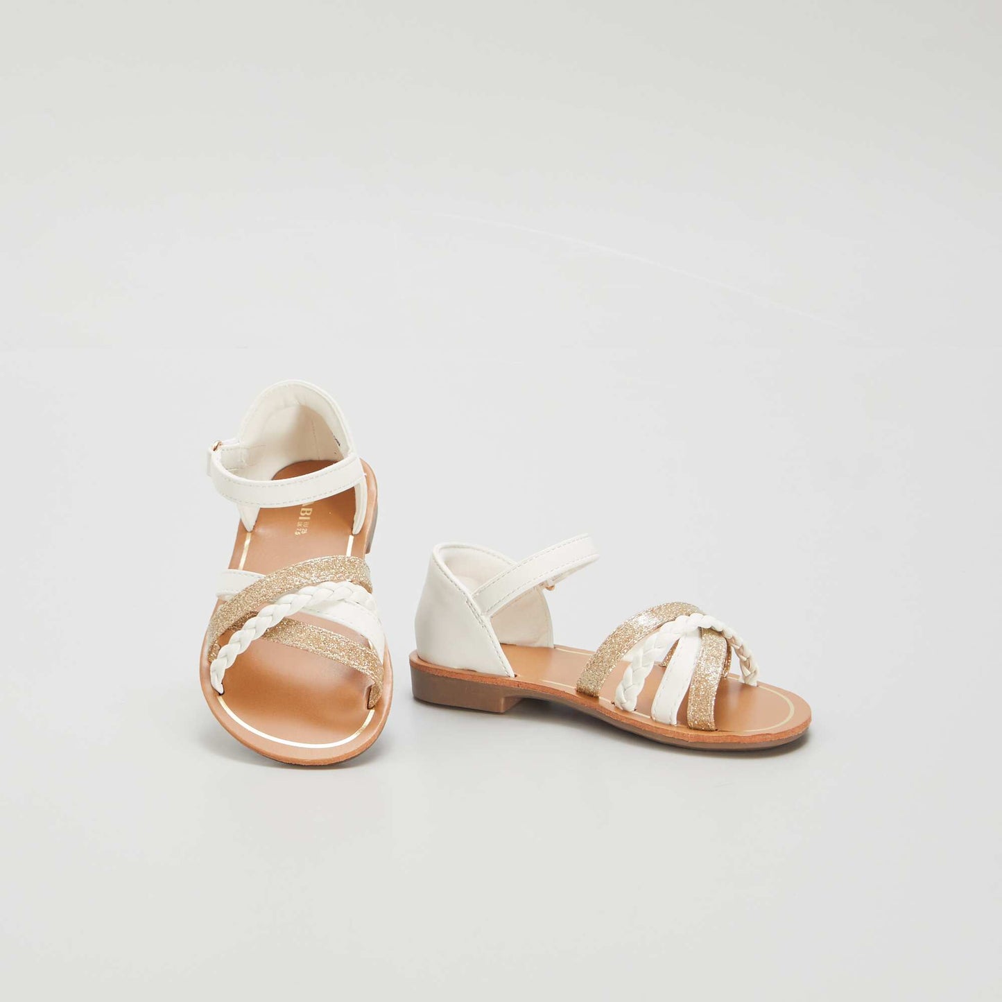 Sandals with stylish straps white