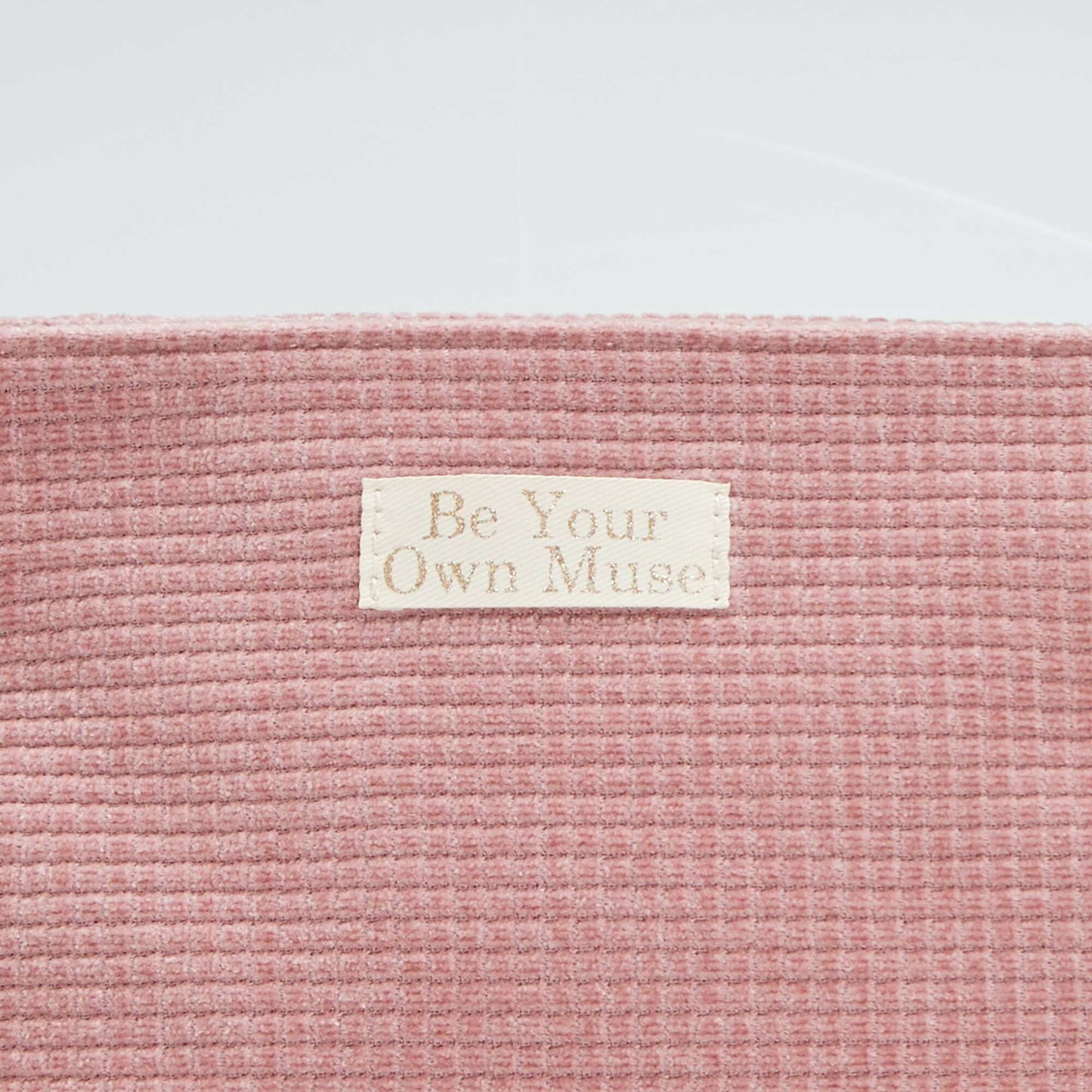 Square corduroy wash bag BROWN