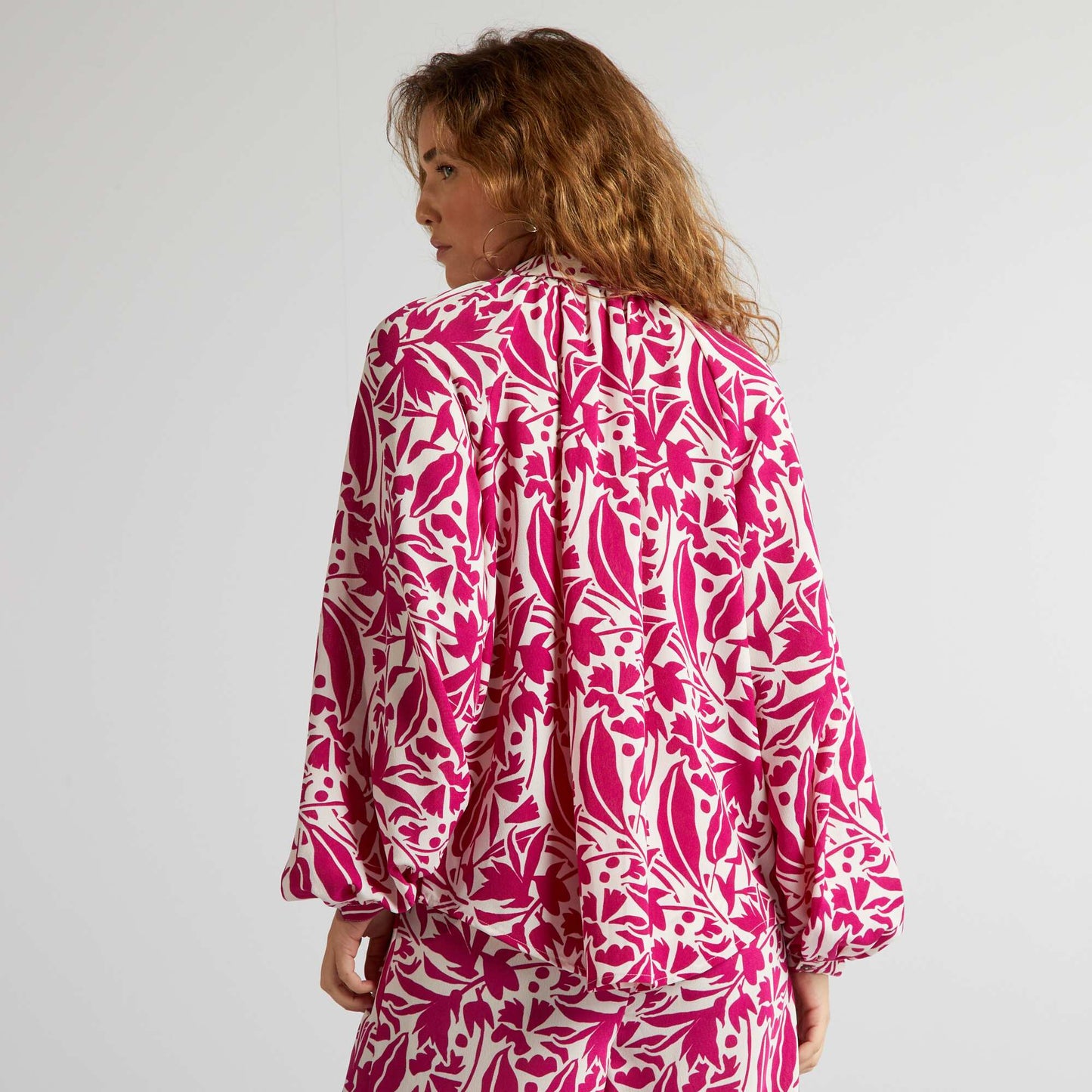 Patterned blouse PINK