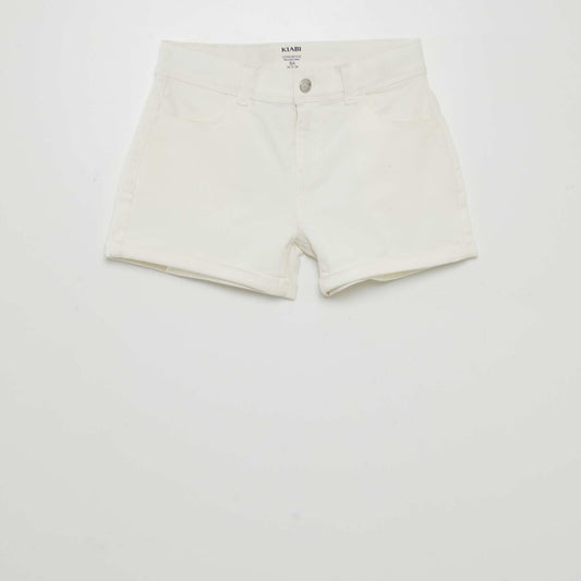 Twill shorts WHITE