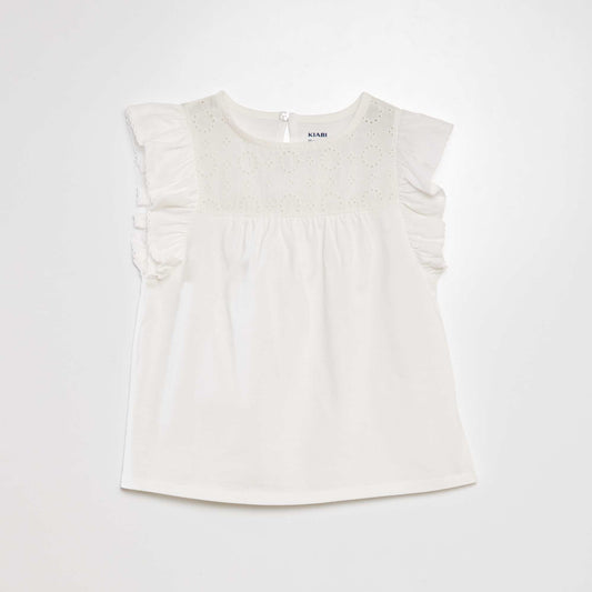 Embroidered T-shirt WHITE