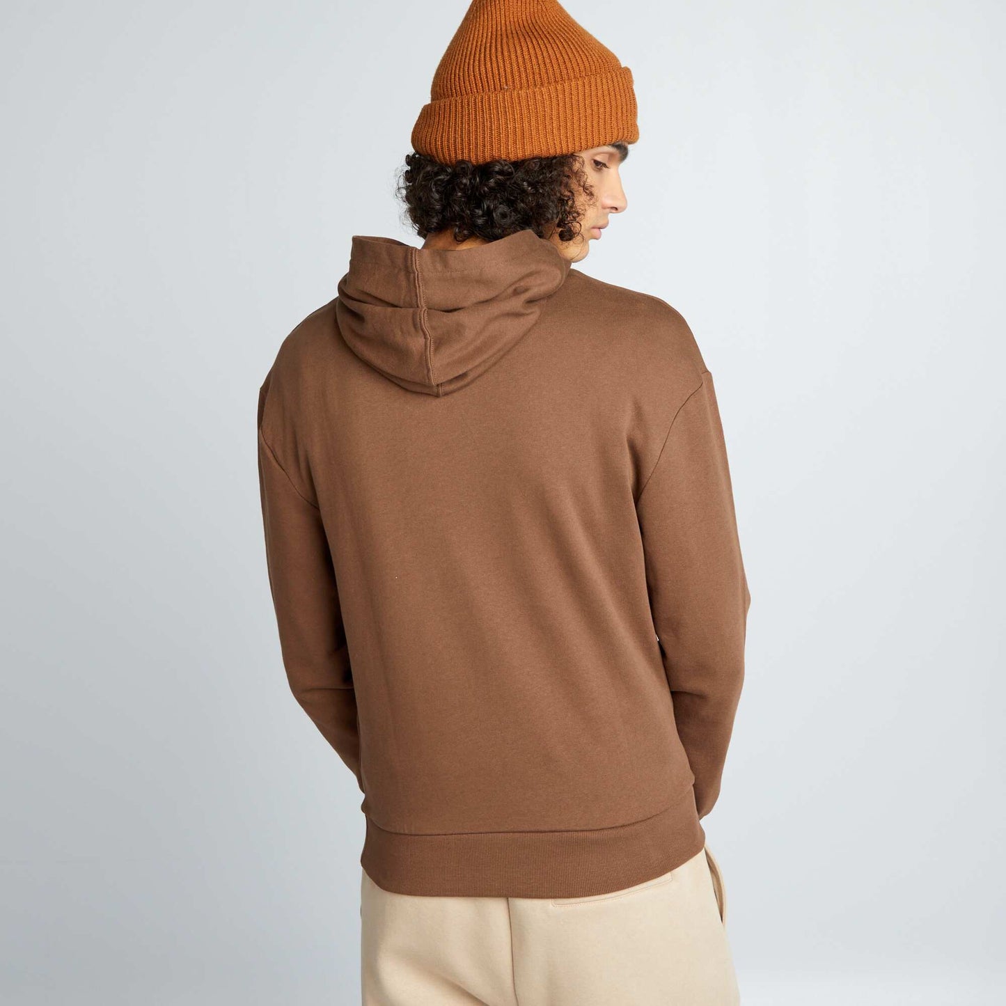 Printed hoodie BROWN