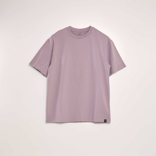 Plain cotton T-shirt PURPLE