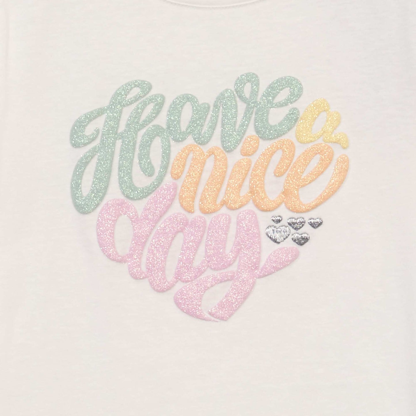 Long-sleeved printed T-shirt WHITE