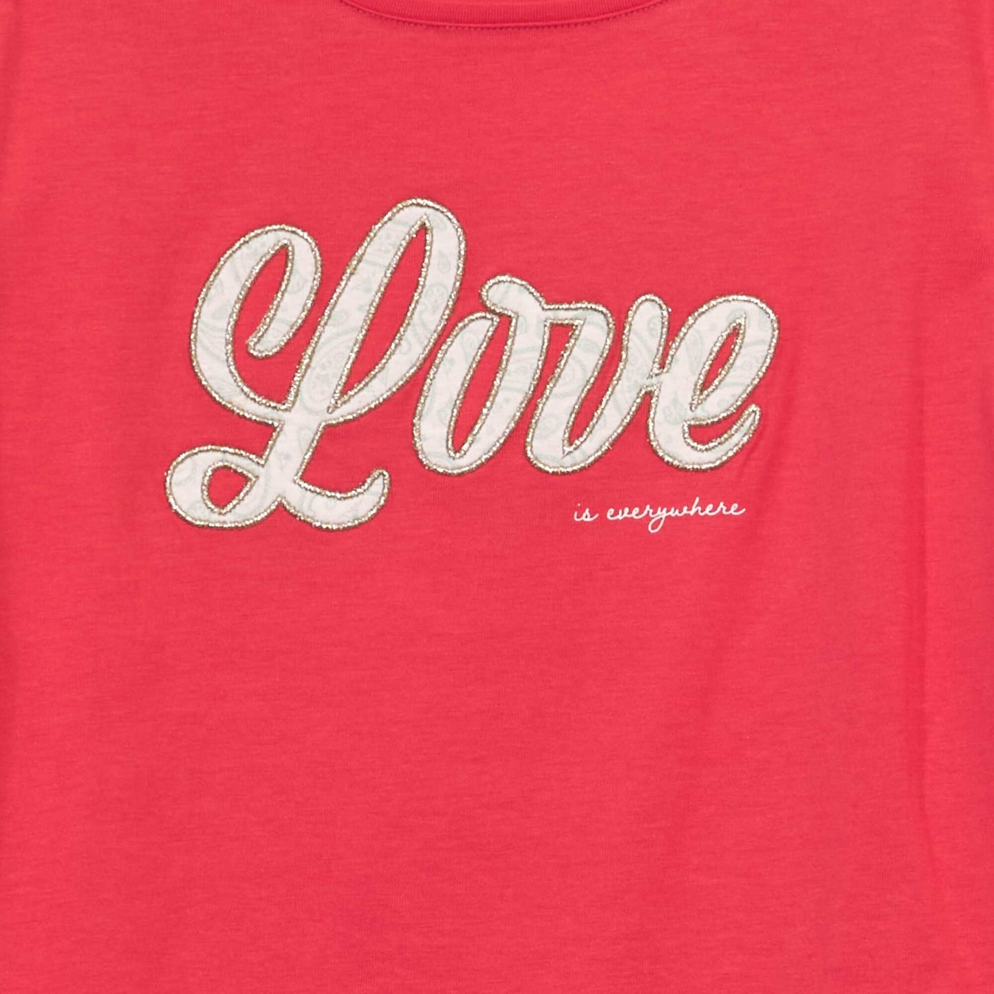 Long-sleeved printed T-shirt PINK