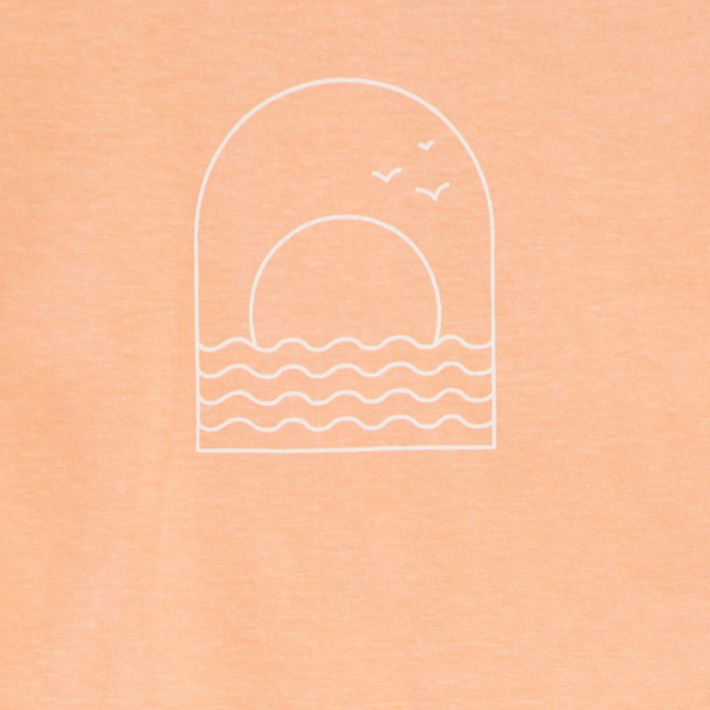 Beach print T-shirt ORANGE