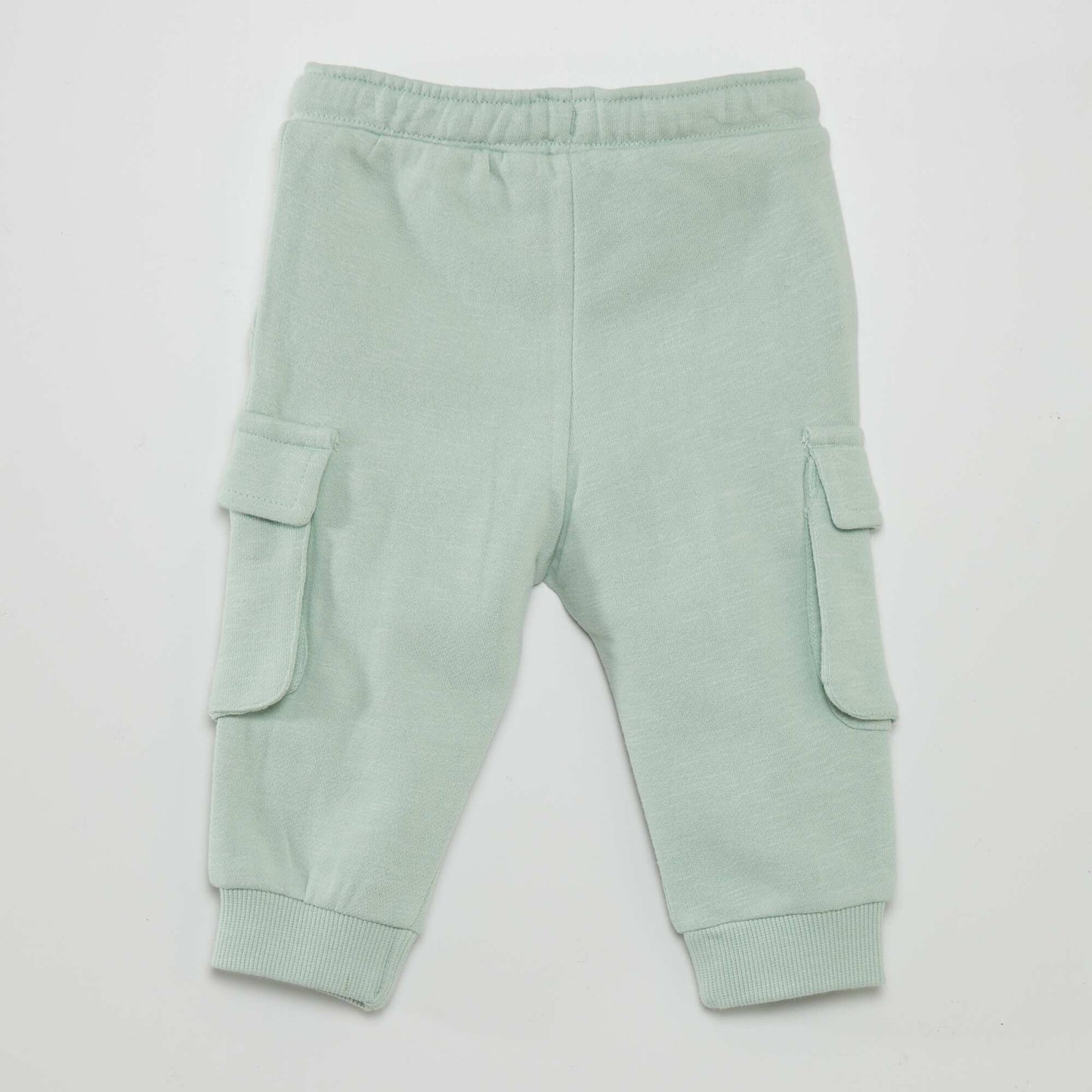 Sweatshirt fabric trousers with side pockets blue