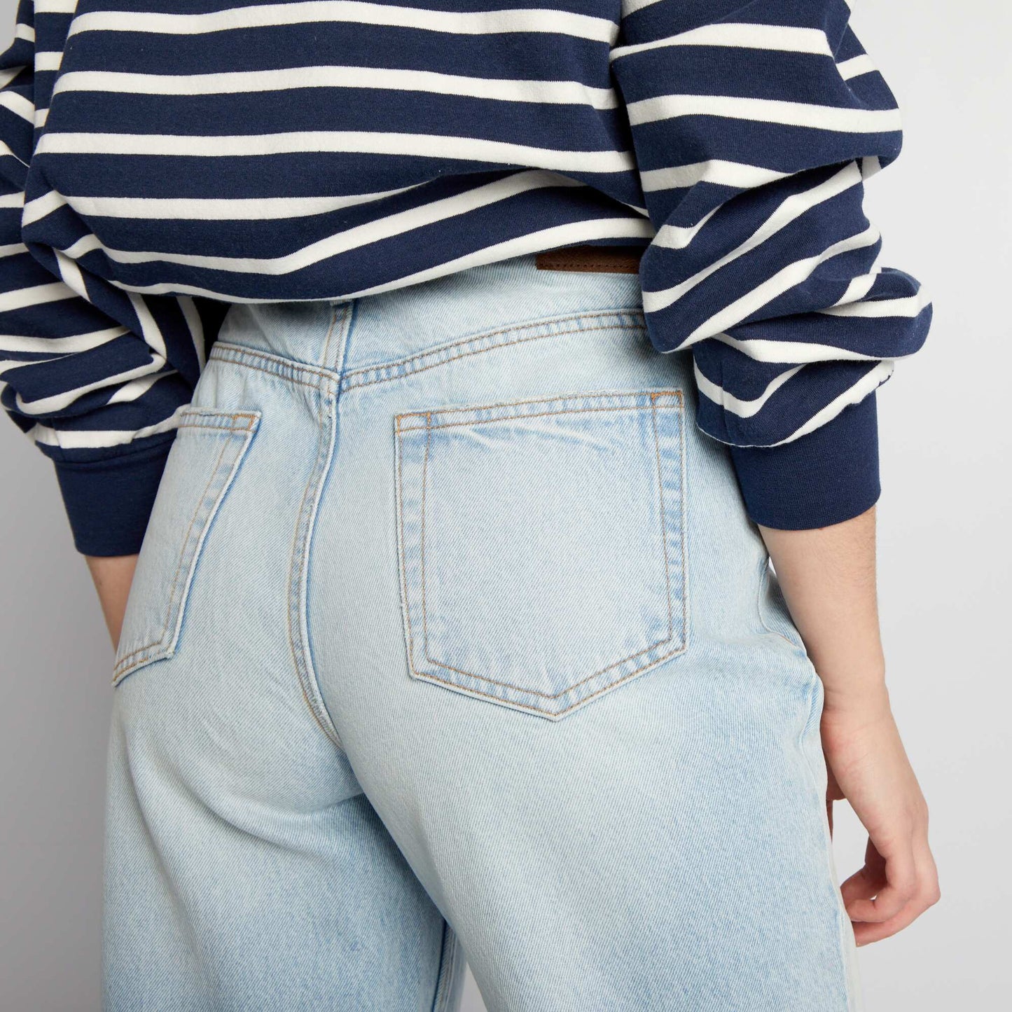 High-rise straight jeans BLUE