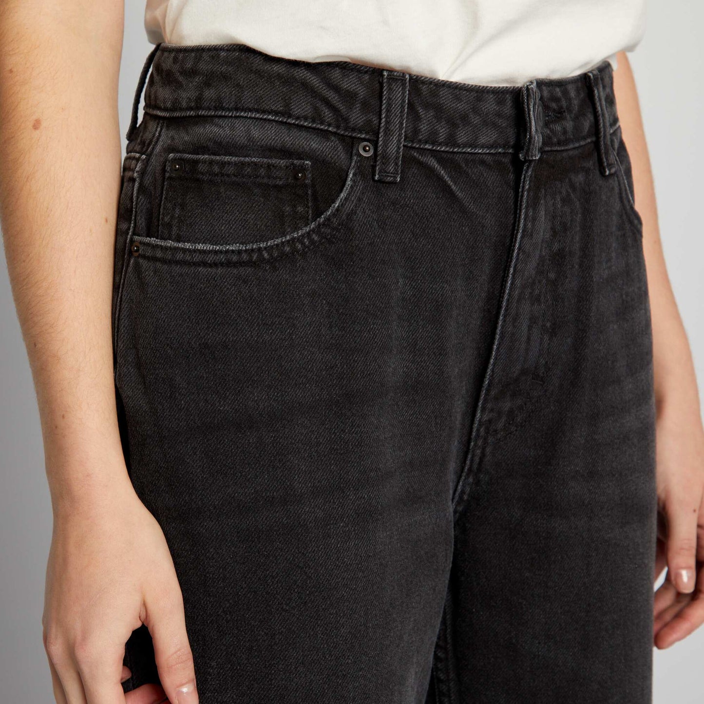 High-rise straight jeans GREY