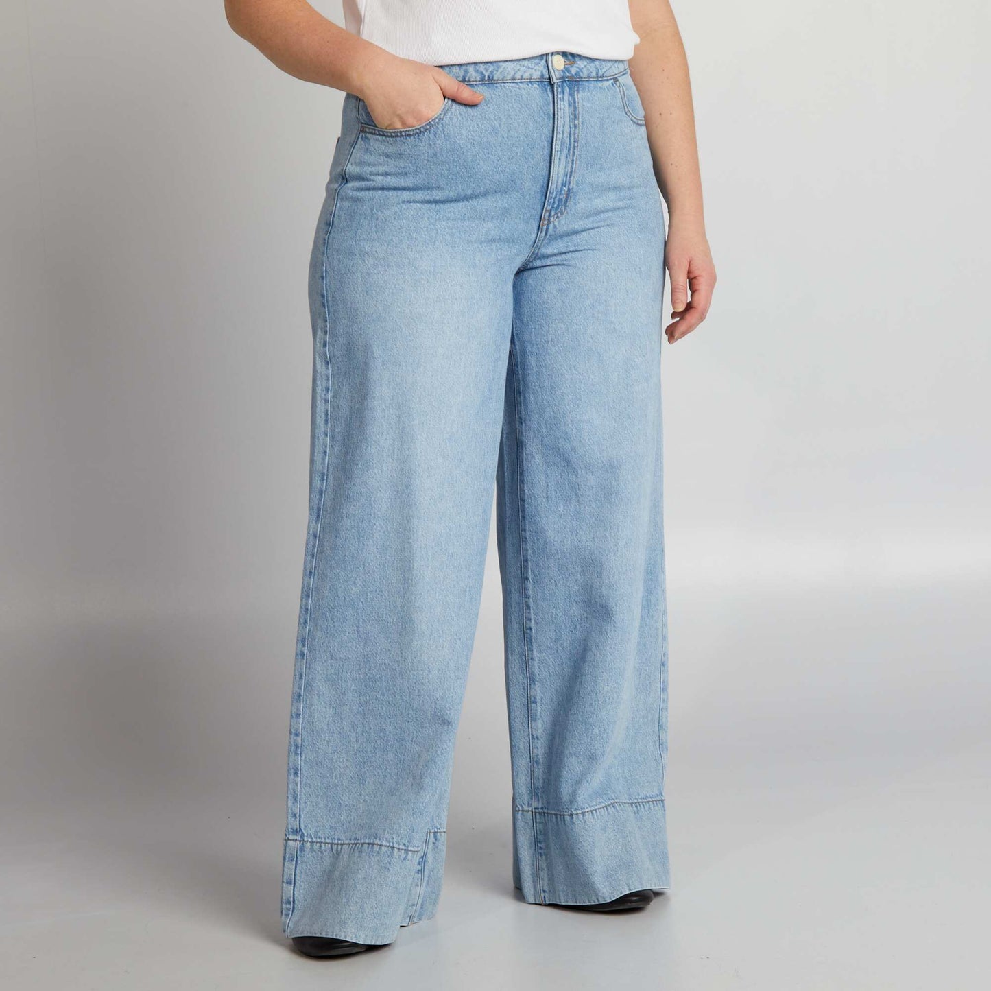 High-rise wide-leg jeans - L34 BLUE