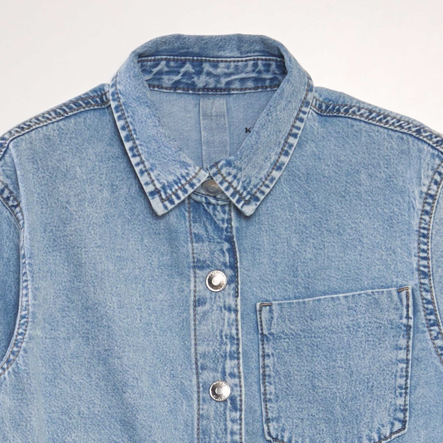 Faded denim shirt BLUE