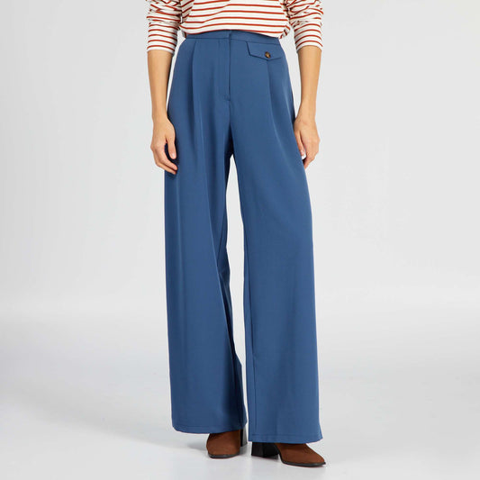 Wide-leg trousers dark blue