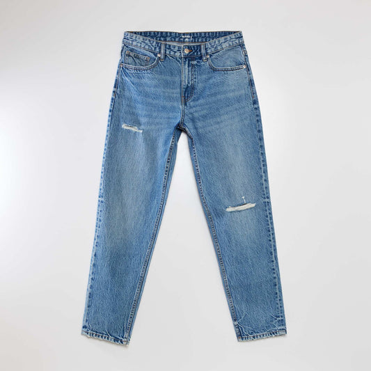 Destroyed relaxed-fit jeans BLUE