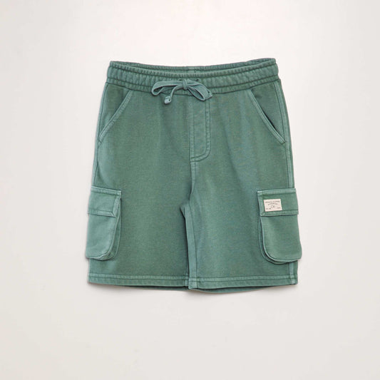 Bermuda shorts with side pockets GREEN