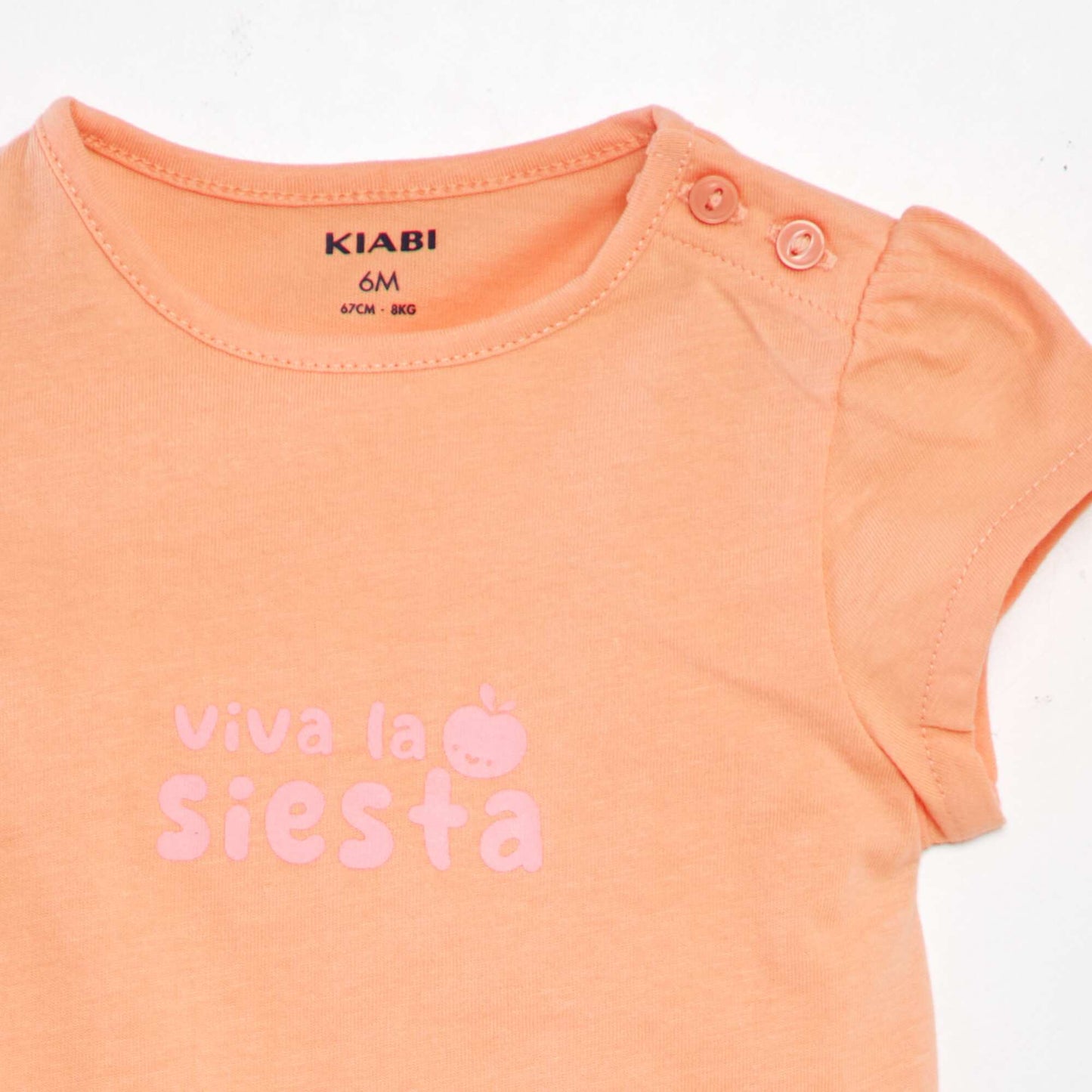 شعار مطبوع تيشرت برتقالي