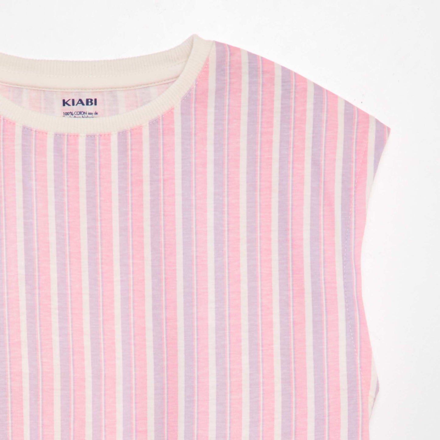T-shirt with cutaway arms PINK