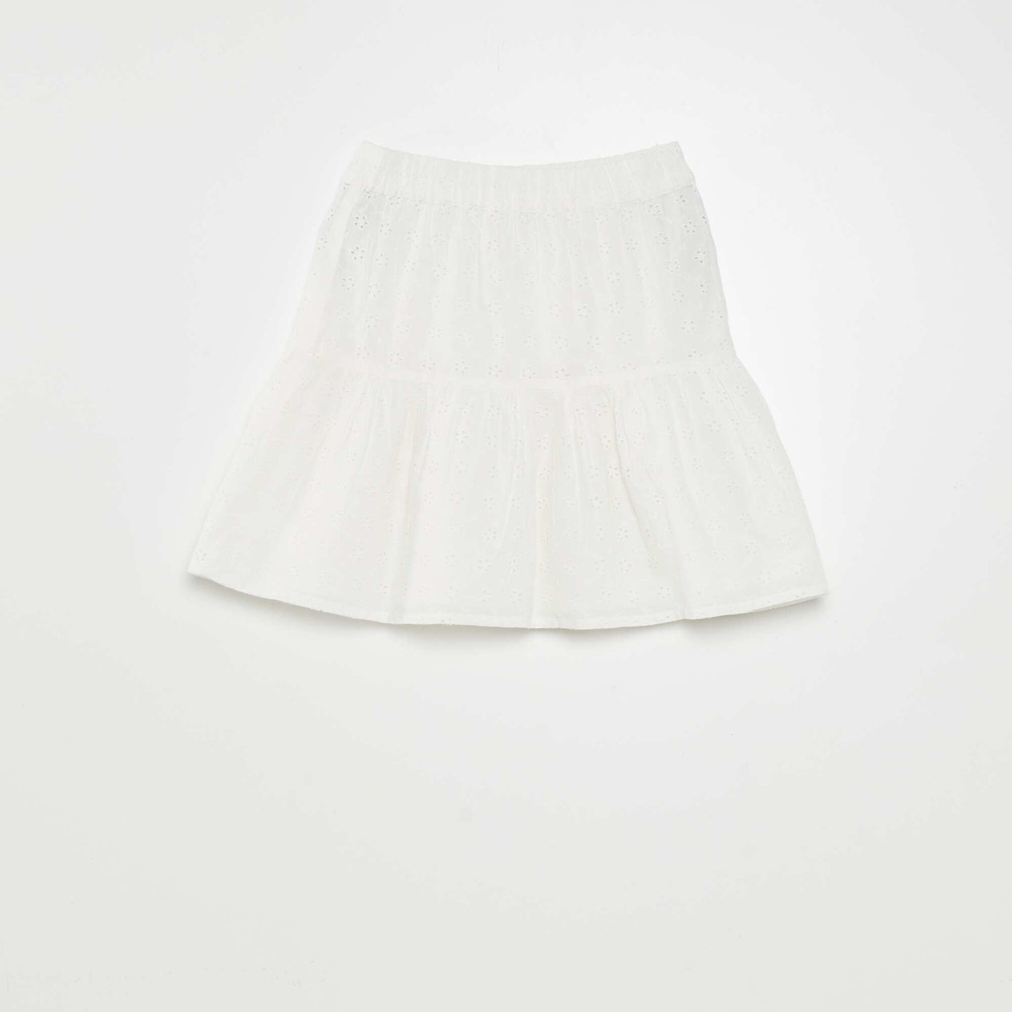 A-line broderie anglaise skirt WHITE