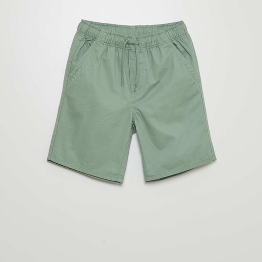 Plain Bermuda shorts GREEN