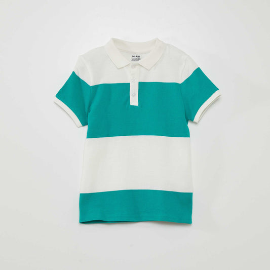 Striped polo shirt GREEN