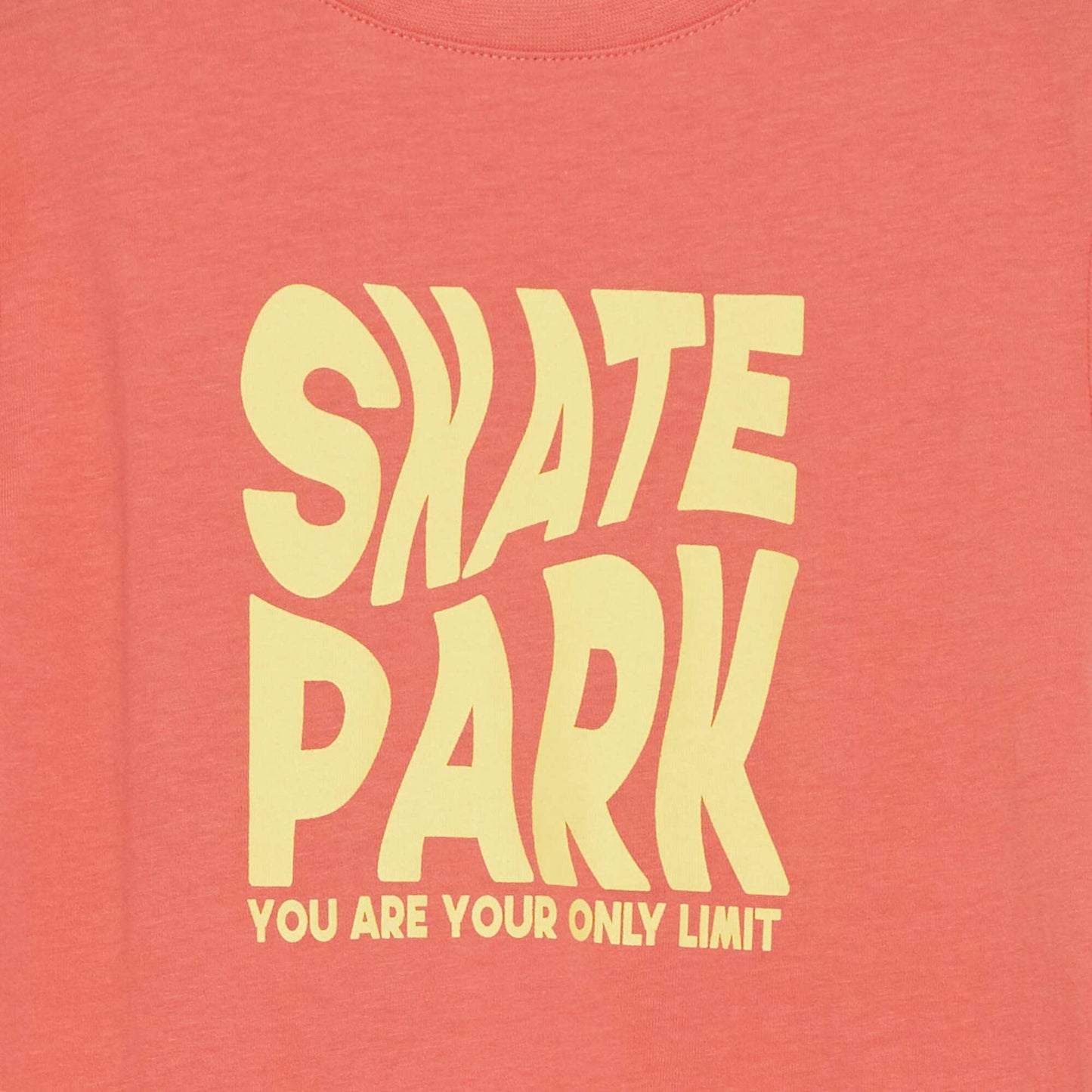 Round-neck cotton T-shirt ORANGE