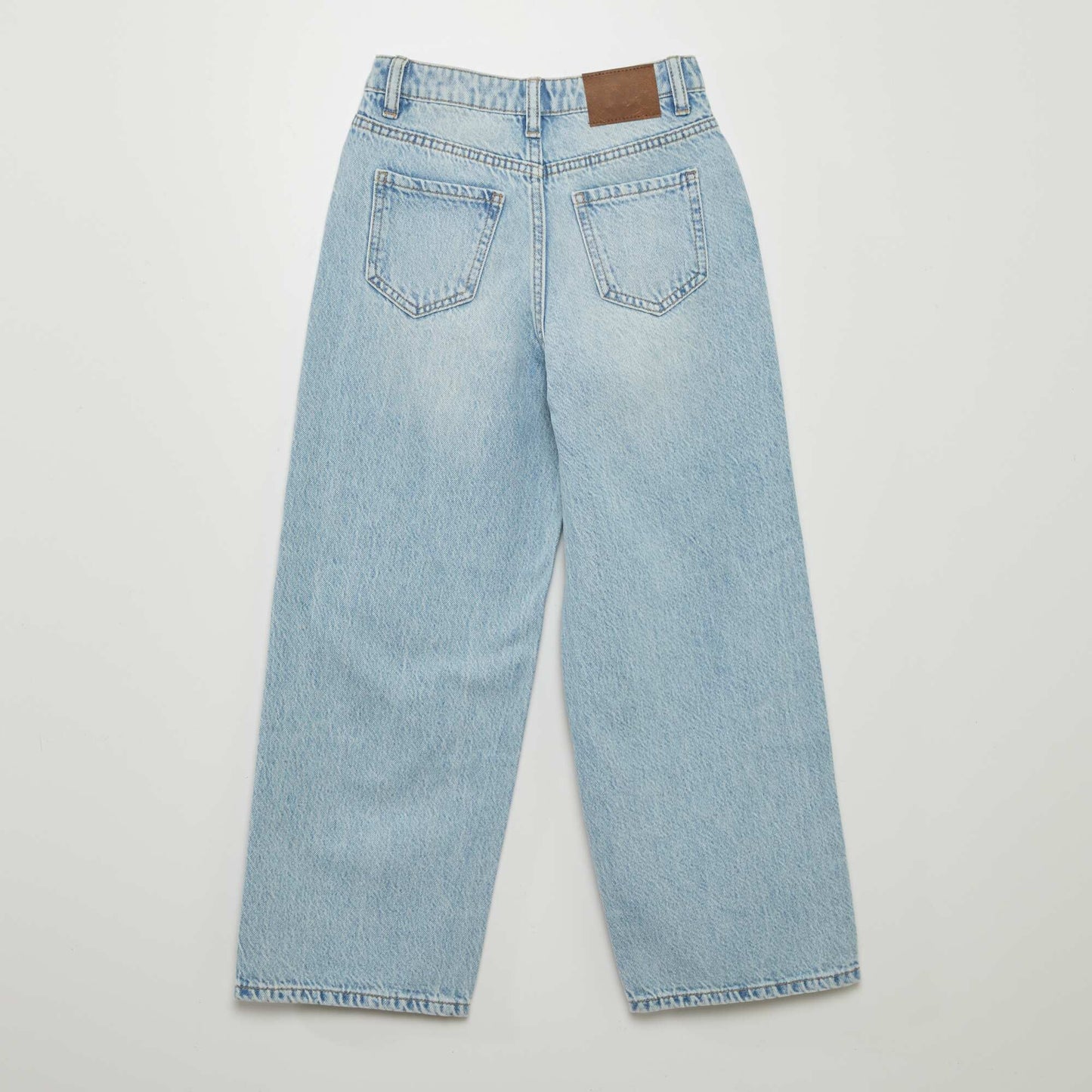 Destroyed wide-leg jeans BLUE