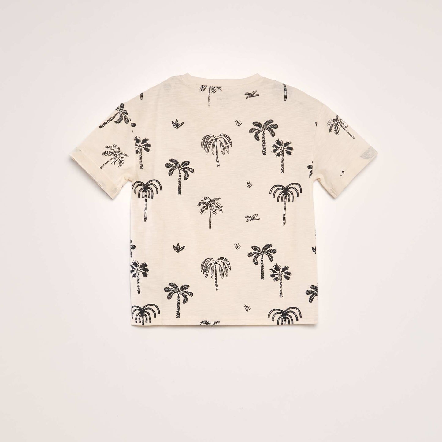 T-shirt with decorative print BEIGE