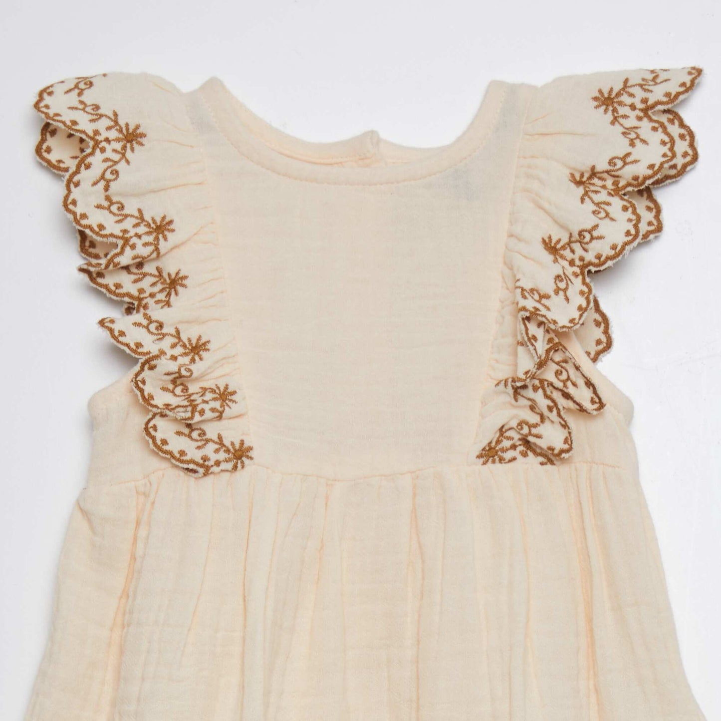 فستان شاش قطني وردي