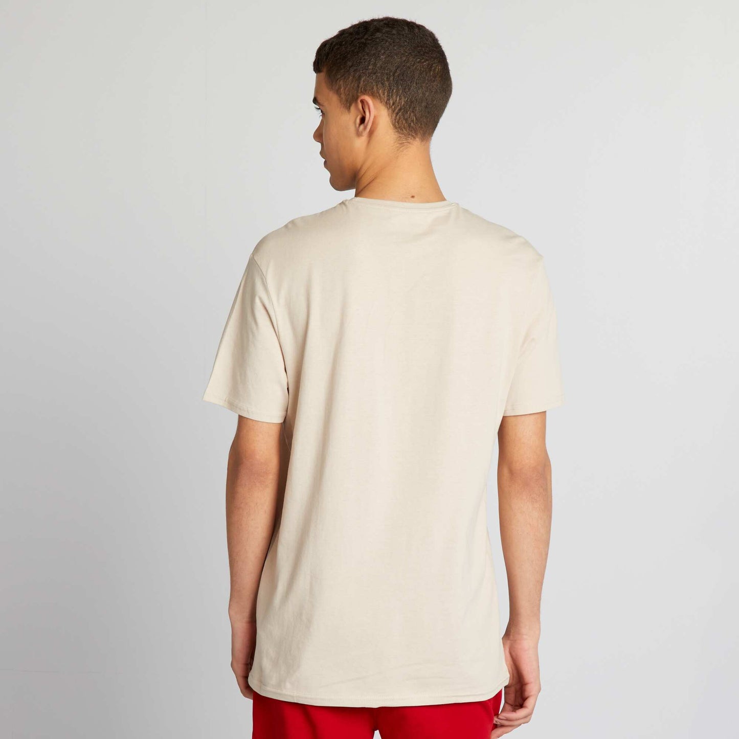 Short-sleeved printed T-shirt GREY