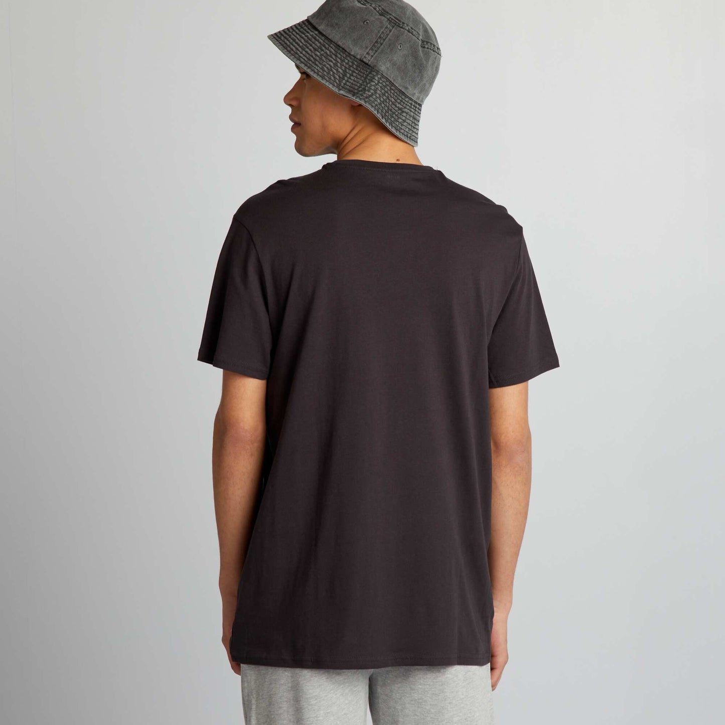 Short-sleeved printed T-shirt BLACK