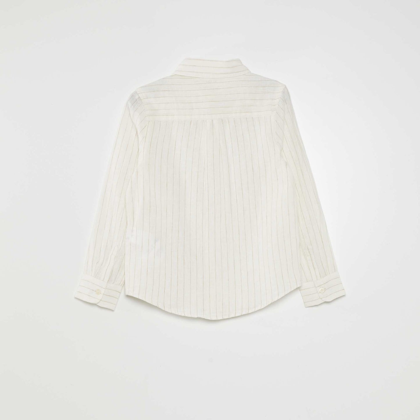Pinstriped linen shirt WHITE