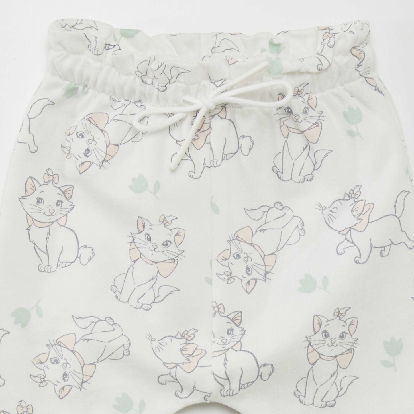 Trousers with all-over Marie design WHITE