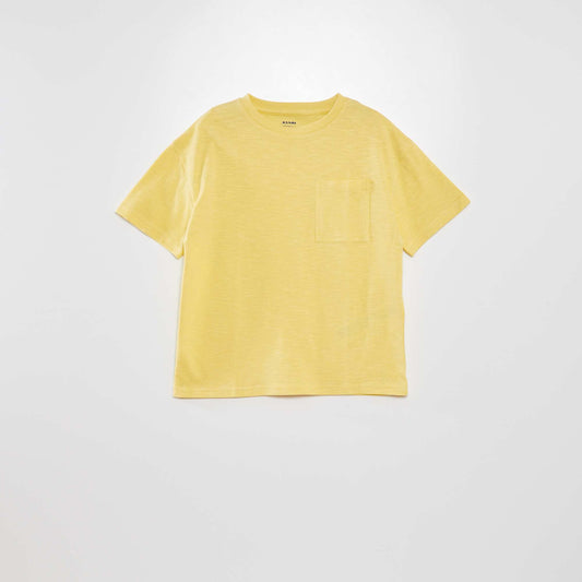 Loose-fit T-shirt with round neckline YELLOW