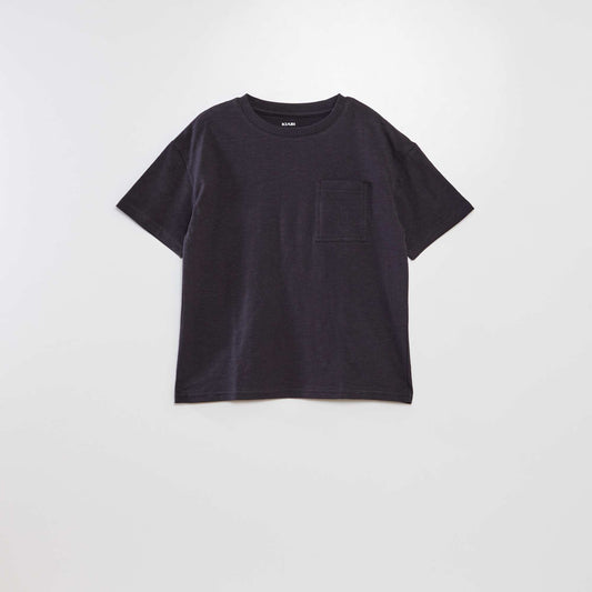Loose-fit T-shirt with round neckline GREY