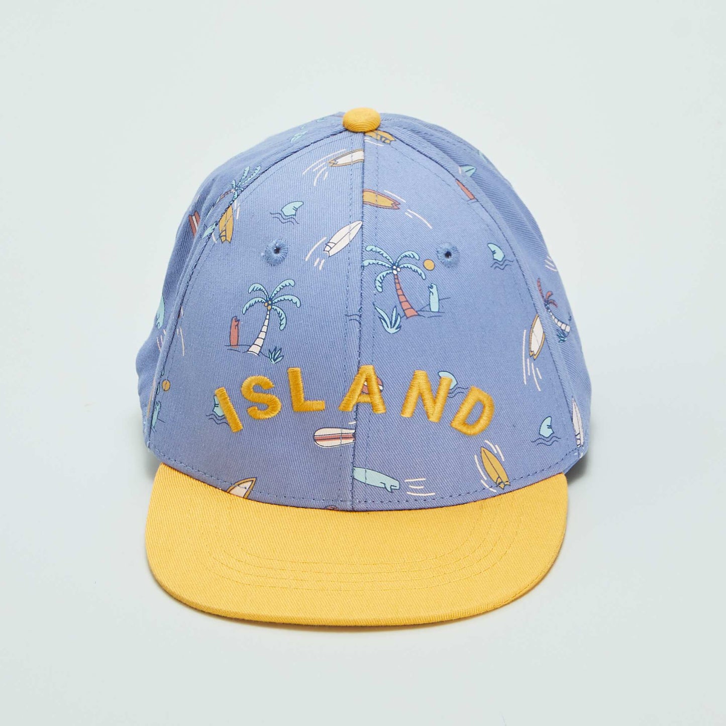 Trucker cap with 'island' embroidery BLUE
