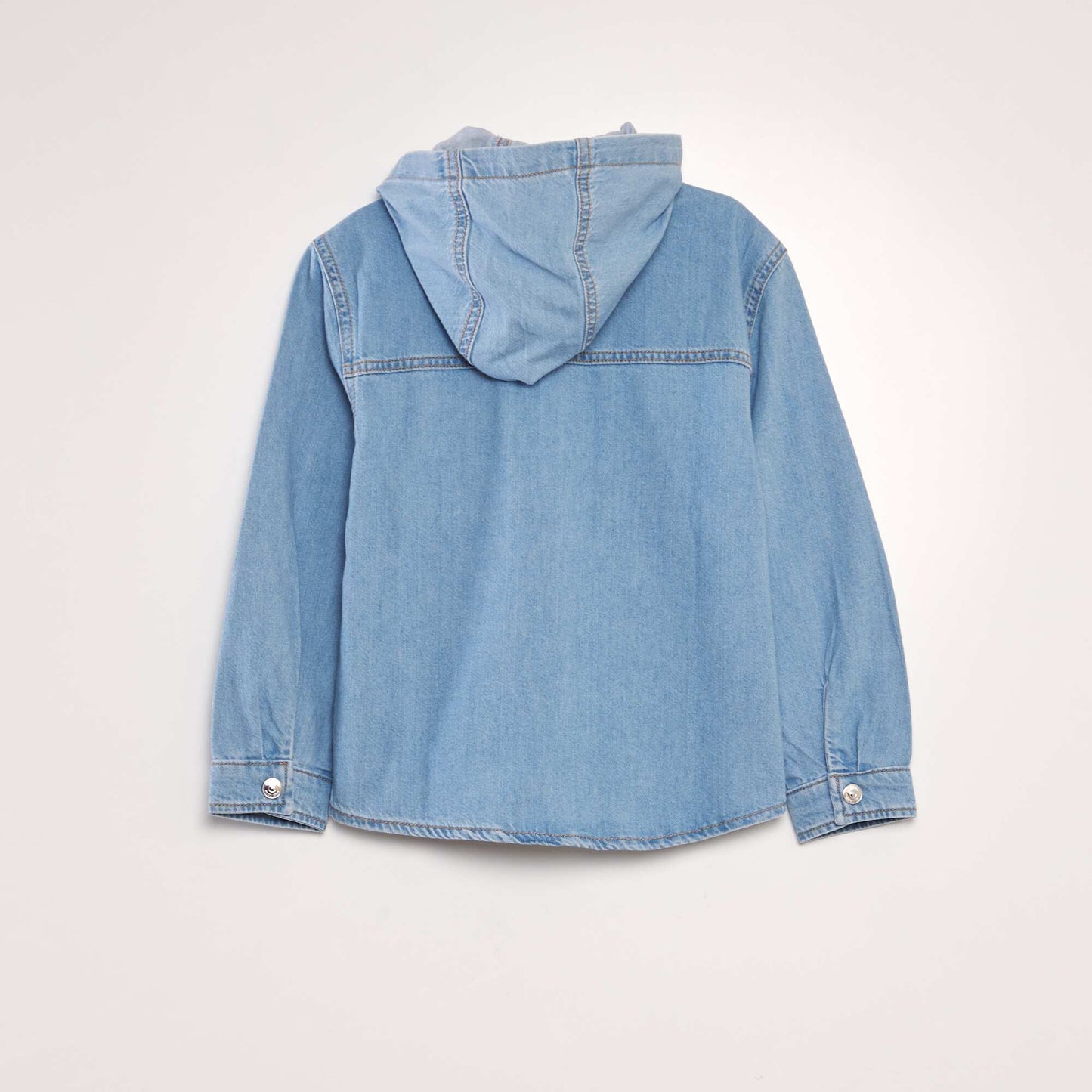 Denim shirt with hood BLUE