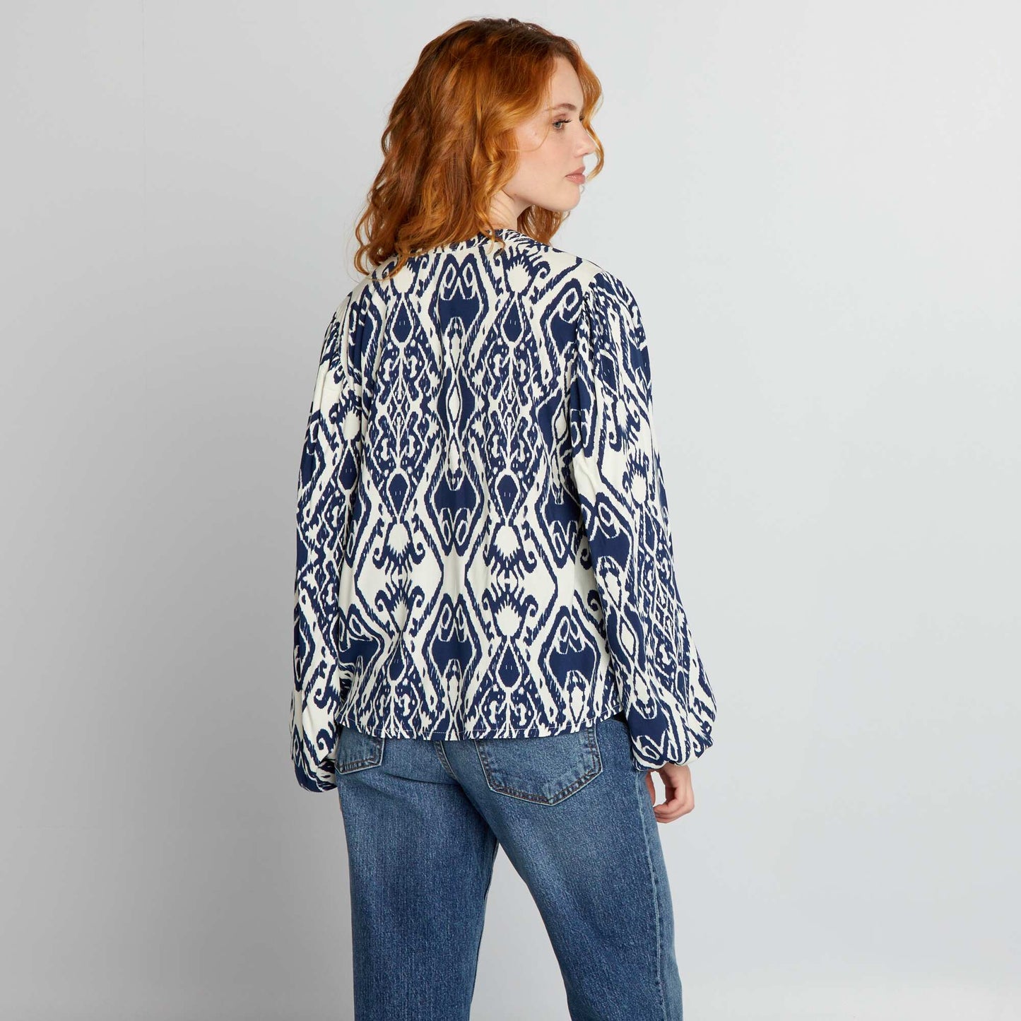 Patterned shirt BLUE