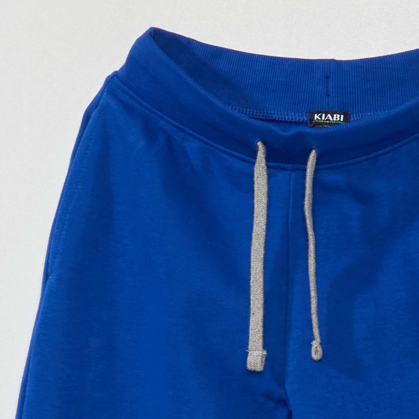 Plain sweatshirt fabric trousers BLUE