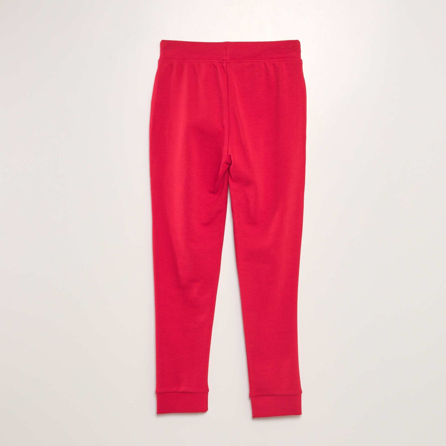 Plain sweatshirt fabric trousers RED