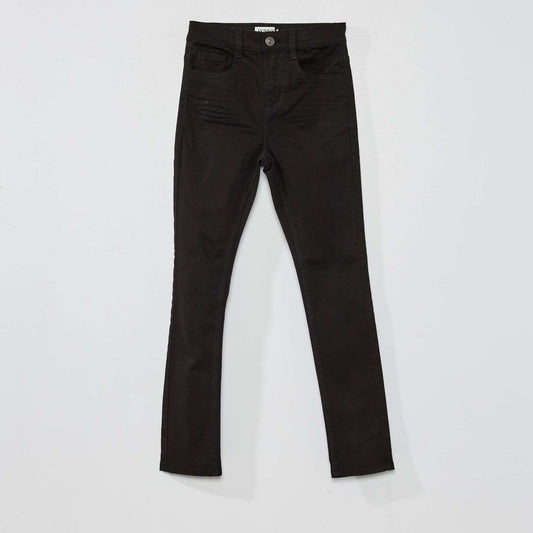 Skinny trousers with five pockets black