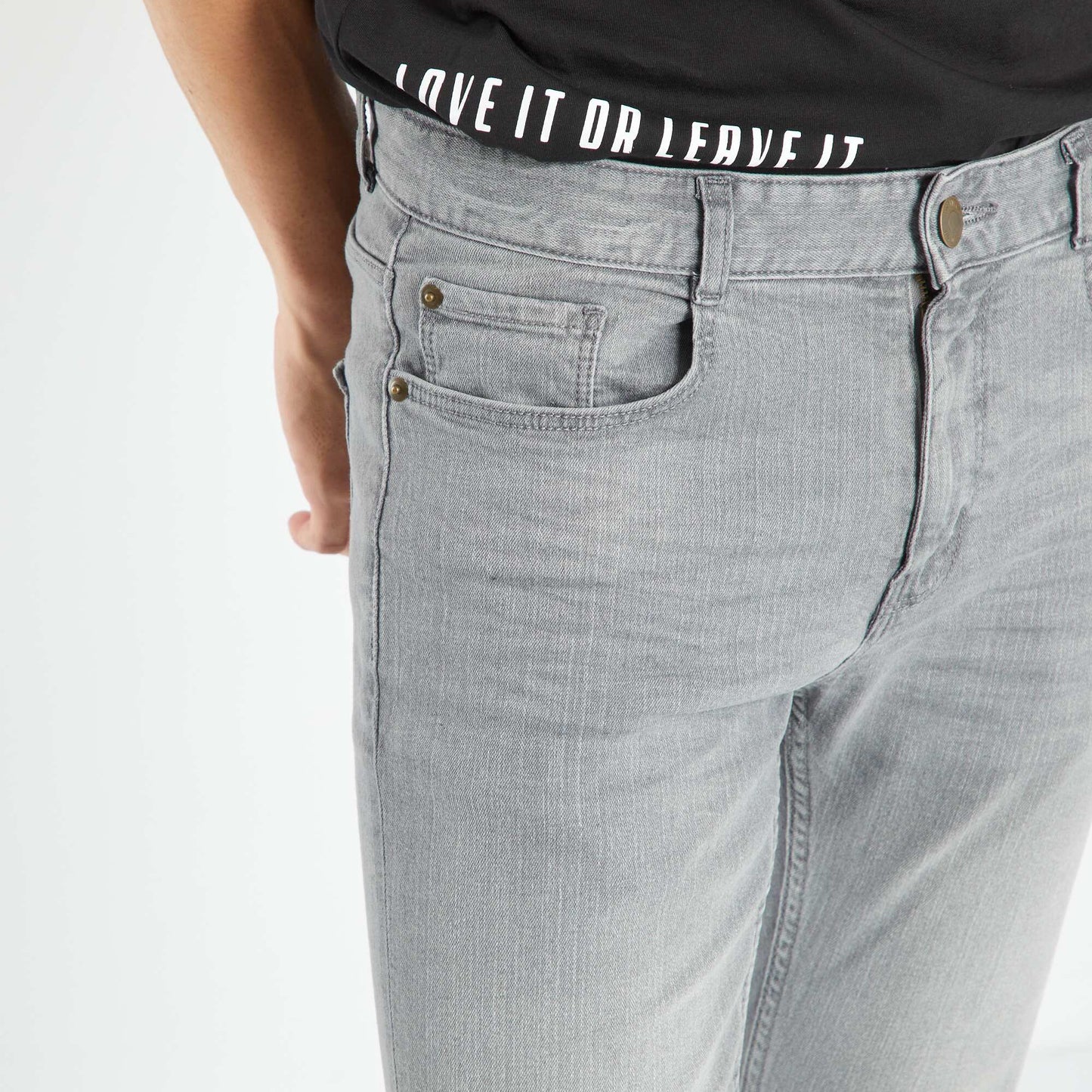 Eco-design slim-fit jeans GREY